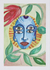'Symbolism of Eyes' - Signed Portrait Watercolor Painting from India thumbail