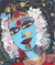 'Parvati as a Bride' - Goddess Parvati Acrylic Painting on Canvas Board thumbail