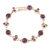Amethyst link bracelet, 'Frosted Grapes' - Faceted Amethyst Sterling Silver Link Bracelet