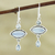 Blue topaz and chalcedony dangle earrings, 'Blue Fusion' - Chalcedony and Blue Topaz Sterling Silver Dangle Earrings thumbail