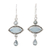 Blue topaz and chalcedony dangle earrings, 'Blue Fusion' - Chalcedony and Blue Topaz Sterling Silver Dangle Earrings (image 2a) thumbail