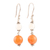Agate and rainbow moonstone dangle earrings, 'Warm Light' - Hand Crafted Agate and Rainbow Moonstone Dangle Earrings