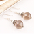 Smoky quartz and cultured freshwater pearl dangle earrings, 'Winter Evening' - Smoky Quartz and Cultured Freshwater Pearl Dangle Earrings