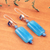 Ohrhänger aus Chalcedon und blauem Topas - Handgefertigte Ohrhänger aus Chalcedon und Blautopas