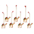 Holzornamente, (6er-Set) - Kunsthandwerklich gefertigte Kamel-Ornamente aus Holz (6er-Set)