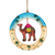 Wood ornaments, 'Ring of Camels' (set of 4) - Handcrafted Wood Camel Ornaments Set of 4