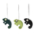Wool felt ornaments, 'Lizard Tales' (set of 3) - Set of 3 Wool Felt Lizard Ornaments thumbail