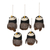 Wool felt ornaments, 'Penguin Charm' (set of 5) - Wool Felt Penguin Ornaments Set of 5 thumbail