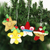 Wool felt ornaments, 'Star Cookies' (set of 4) - Set of 4 Wool Felt Gingerbread Star Ornaments