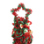 Decoración navideña con cuentas de vidrio, (par) - Adornos de árbol de Navidad con cuentas de vidrio roscados a mano (par)