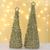 Glass beaded holiday decor, 'Sparkling Glow' (pair) - Glass Beaded Christmas Tree Holiday Decor (Pair) thumbail