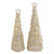 Glass beaded holiday decor, 'Sparkling Glow' (pair) - Glass Beaded Christmas Tree Holiday Decor (Pair)