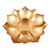 Steel tealight candleholder, 'Golden Lotus Glow' - Gold Finish Steel Lotus Blossom Tealight Candleholder