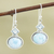 Larimar and blue topaz dangle earrings, 'New Delhi Sky' - Larimar and Blue Topaz Sterling Silver Dangle Earrings