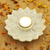 Soapstone tealight holder, 'Lotus Glory' - Hand Carved Soapstone Tealight Holder (image 2) thumbail
