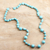 Calcite beaded necklace, 'Sky Chill' - Hand Crafted Calcite Beaded Necklace from India