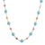 Calcite and carnelian beaded necklace, 'Hot and Cool' - Calcite and Carnelian Beaded Necklace from India