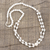 Moonstone pendant necklace, 'Moonlight Splendor' - Hand Made Moonstone Beaded Pendant Necklace