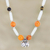Halskette mit Anhängern aus mehreren Edelsteinen - Karneol- und Mondstein-Elefant-Anhänger-Halskette