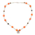 Multi-gemstone pendant necklace, 'Elephant Beauty' - Carnelian and Moonstone Elephant Pendant Necklace