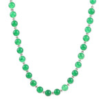 Onyx beaded necklace, 'Supernatural' - Hand Crafted Green Onyx Beaded Necklace from India