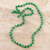 Onyx beaded necklace, 'Supernatural' - Hand Crafted Green Onyx Beaded Necklace from India