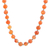 Karneol-Perlenkette - Handgefertigte Perlenkette aus Karneol und Sterlingsilber
