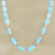 Halskette aus Calcitperlen - Kunsthandwerklich gefertigte blaue Calcit-Perlenhalskette aus Indien