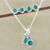 Onyx jewelry set, 'Garden Muse' - Hand Made Green Onyx and Sterling Silver Jewelry Set (image 2) thumbail