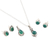 Onyx jewelry set, 'Garden Muse' - Hand Made Green Onyx and Sterling Silver Jewelry Set (image 2c) thumbail
