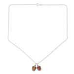 Carnelian and tiger's eye jewelry set, 'Trust Yourself' - Hand Made Carnelian and Tiger's Eye Jewelry Set