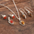 Conjunto de joyas de cornalina y ojo de tigre - Conjunto de joyas hechas a mano con cornalina y ojo de tigre