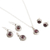 Garnet jewelry set, 'Devoted' - Hand Made Garnet and Sterling Silver Jewelry Set (image 2c) thumbail