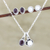 Freshwater pearl and garnet jewelry set, 'Pure Romance' - Handmade Garnet and Freshwater Pearl Jewelry Set thumbail