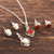 Pearl and carnelian jewelry set, 'Fire and Ice' - Hand Crafted Carnelian and Cultured Pearl Jewelry Set