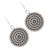 Sterling silver dangle earrings, 'Concentric Circles' - Hand Crafted Sterling Silver Dangle Earrings from India (image 2c) thumbail