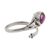 Amethyst wrap ring, 'Summer Berries' - Hand Made Amethyst and Sterling Silver Wrap Ring (image 2b) thumbail
