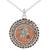 Sterling silver pendant necklace, 'Feminine and Masculine' - Sterling Silver Krishna and Radha Pendant Necklace