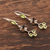 Peridot and smoky quartz dangle earrings, 'New Dream in Green' - Peridot and Smoky Quartz Dangle Earrings from India