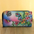 Hand painted leather wallet, 'Garden of Delight' - Hand Painted Leather Butterfly Wallet from India thumbail