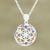 Multi-gemstone pendant necklace, 'Chakra Medallion' - Multi-Gemstone and Sterling Silver Chakra Pendant Necklace (image 2) thumbail
