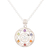 Multi-gemstone pendant necklace, 'Chakra Medallion' - Multi-Gemstone and Sterling Silver Chakra Pendant Necklace thumbail
