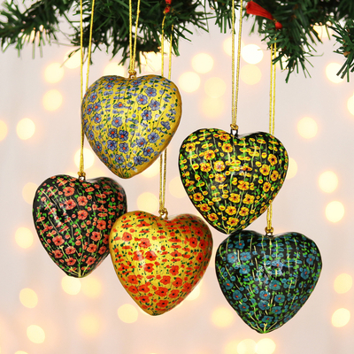 Work of Art Murano Christmas Heart Ornament