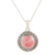 Rhodochrosite pendant necklace, 'Pretty in Pink' - Sterling Silver and Pink Rhodochrosite Pendant Necklace