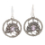 Amethyst dangle earrings, 'Lilac Loop' - Artisan Made Amethyst and Sterling Silver Dangle Earrings