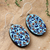 Ohrhänger aus Keramik - Handbemalte florale Ohrhänger aus Keramik