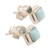 Blue topaz and larimar drop earrings, 'Harmony in Blue' - Larimar and Blue Topaz Sterling Silver Drop Earrings (image 2c) thumbail
