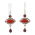 Ohrhänger aus Granat und Karneol, „Red Fusion“ – Ohrhänger aus Sterlingsilber mit Granat und Karneol