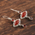 Ohrhänger aus Granat und Karneol, „Red Fusion“ – Ohrhänger aus Sterlingsilber mit Granat und Karneol