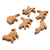 Teak Wood game, 'Ninja Cats' (6 pieces) - Hand Carved Teak Wood Cat-Themed Stacking Game (6 Pieces) (image 2c) thumbail